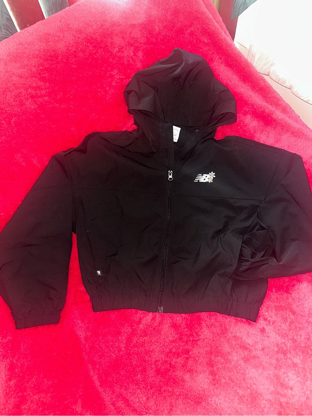 New Balance Black Hooded Kids Jacket With Matching Pants